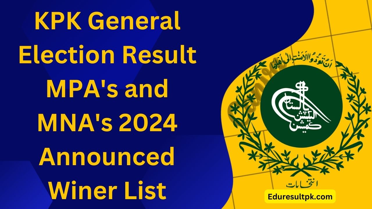 KPK General Election Result MPA's and MNA's 2024 Announced Winer List